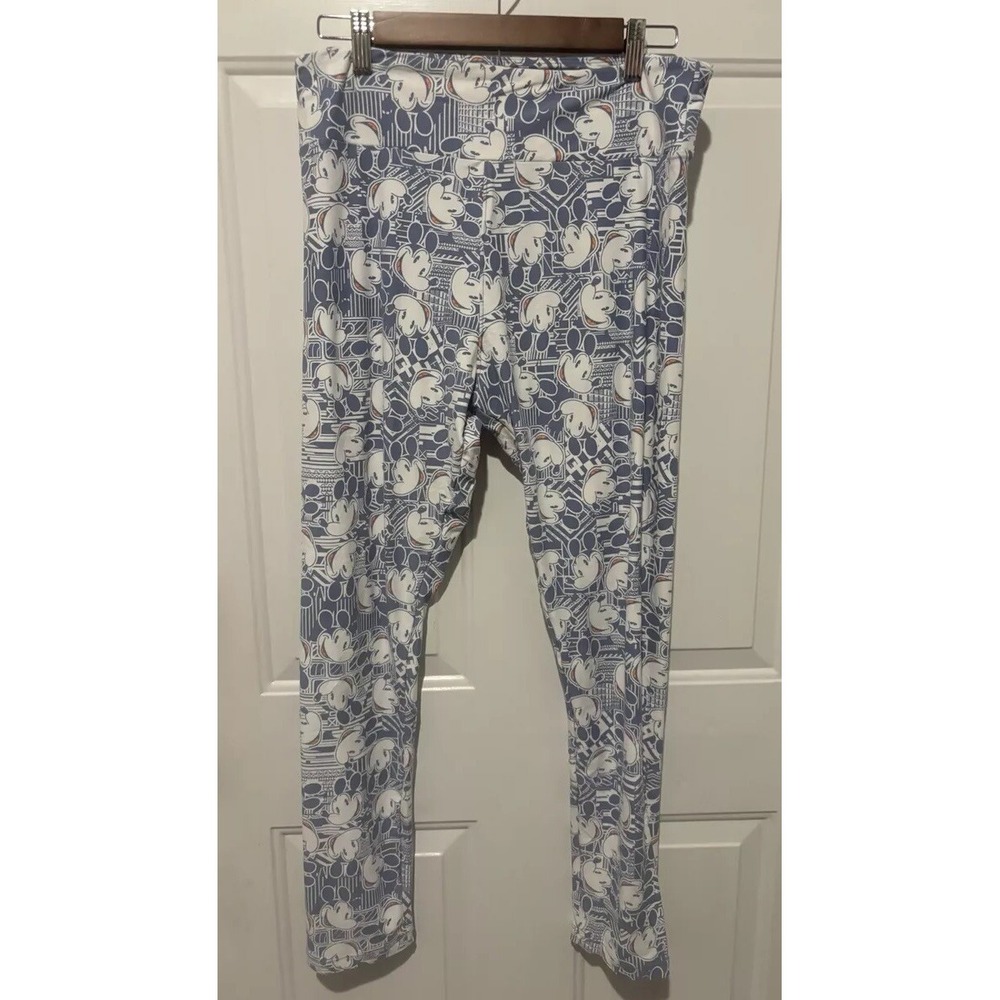 LulaRoe Mickey Mouse TC Tall Curvy Women's Sport Soft‎ Leggings Multi-Color